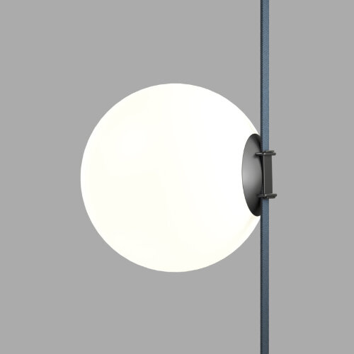 DK5554-BK Cветильник для трека-ремня Belty, серия Orb, со светодиодом, D230*H236мм, 48V DC, 15W, RA90, 120°, 4000K, IP20, черный, акрил. Фото 2