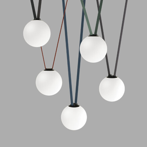 DK5554-BK Cветильник для трека-ремня Belty, серия Orb, со светодиодом, D230*H236мм, 48V DC, 15W, RA90, 120°, 4000K, IP20, черный, акрил. Фото 3