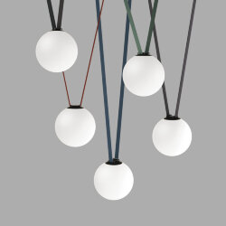 Cветильник для трека-ремня Belty, серия Orb, со светодиодом, D230*H236мм, 48V DC, 15W, RA90, 120°, 4000K, IP20, черный, акрил, Denkirs DK5554-BK