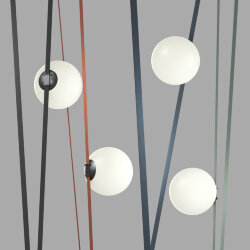 Cветильник для трека-ремня Belty, серия Orb, со светодиодом, D230*H236мм, 48V DC, 15W, RA90, 120°, 4000K, IP20, черный, акрил, Denkirs DK5554-BK