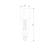 Филаментная светодиодная лампа Dimmable "Свеча на ветру" CW35 5W 4200K E14 BLE1424 - фото 3