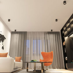 Светильник накладной, IP 20, 10 Вт, GU5.3, LED, черный/бронзовый, пластик, Denkirs DK3090-BBR