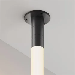 Основание для накладного монтажа системы Shelf с внешней резьбой с вводом питания (Черный)