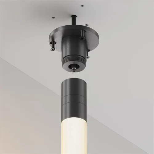 Основание для накладного монтажа системы Shelf с внешней резьбой с вводом питания (Черный) CA022BO-P-B - фото 4