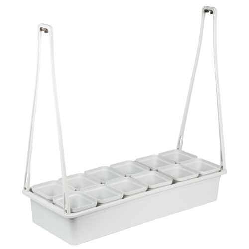 ULT-P34N-10W-SPSB IP65 WHITE 12 Набор Минисад, светильник для растений светодиодный с подставкой, Спектр для рассады и цветения, 12 кашпо в-к, белые, TM ФитоЛето - фото 8