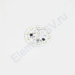 Светодиодная матрица 2835, 12 led, 220V, 5W, Ф50mm, D161, white