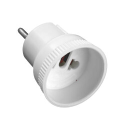 S-ES1-16R Переходник сетевой Uniel, количество розеток – 1, Максимальный ток 16А, Максимальная мощность нагрузки – 3500Ватт, без заземления, упаковка – пакет