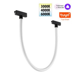 Трековый смарт-светильник для низковольтного шинопровода с двумя режимами работы «Novotech» 359476, серия: EASY - Переключение цв. температуры на корпусе светильника