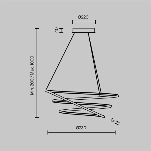 Подвесной светильник Nola 2600-3500К 78Вт (Латунь) - фото 2