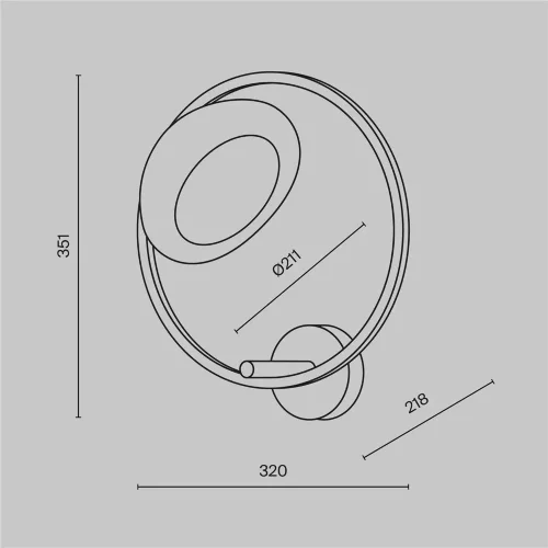 Настенный светильник (бра) Lunare 3000К 5Вт (Латунь) - фото 10