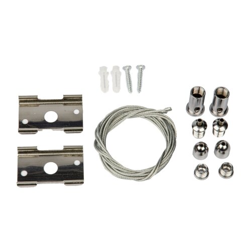 UFB-H50-35 SILVER SET02 Подвес для монтажа магнитного шинопровода в наборе из 2 шт, 1.5м, Серебряный - фото 1