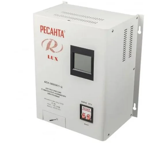 Стабилизатор напряжения АСН-8000Н/1-Ц 1ф 8кВт IP20 релейный Ресанта 63/6/17 - фото