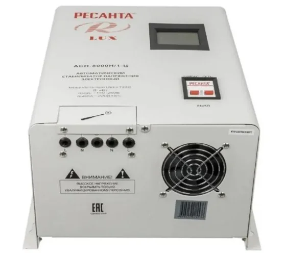 Стабилизатор напряжения АСН-8000Н/1-Ц 1ф 8кВт IP20 релейный Ресанта 63/6/17 - фото 3