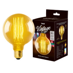 IL-V-G95-60-GOLDEN-E27 VW01 Лампа накаливания Vintage, Форма шар, Форма нити VW