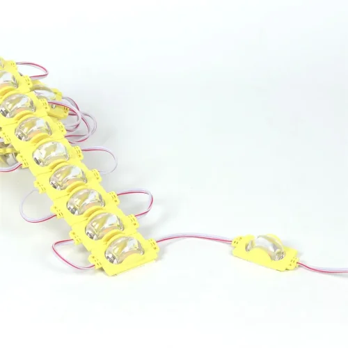 Светодиодный модуль 3 led 2835 MOD108 (12V, 1.5W, yellow, IP65) - фото II