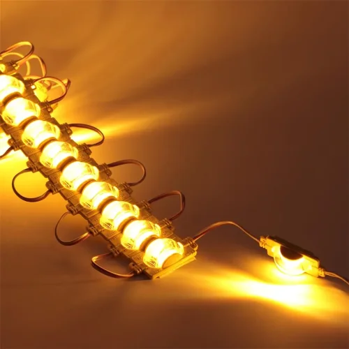 Светодиодный модуль 3 led 2835 MOD108 (12V, 1.5W, yellow, IP65) - фото I