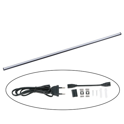 ULI-Q951 18W-4000K IP20 BLACK Светильник линейный светодиодный аналог Т5, 230В, Кабель 0.9м с вилкой и крепление в-к, Белый свет 4000K, Корпус черный, TM Volpe - фото 1