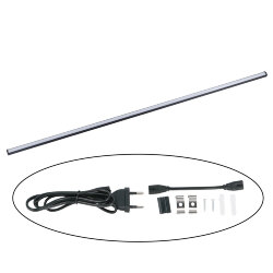 ULI-Q951 18W-4000K IP20 BLACK Светильник линейный светодиодный аналог Т5, 230В, Кабель 0.9м с вилкой и крепление в-к, Белый свет 4000K, Корпус черный, TM Volpe