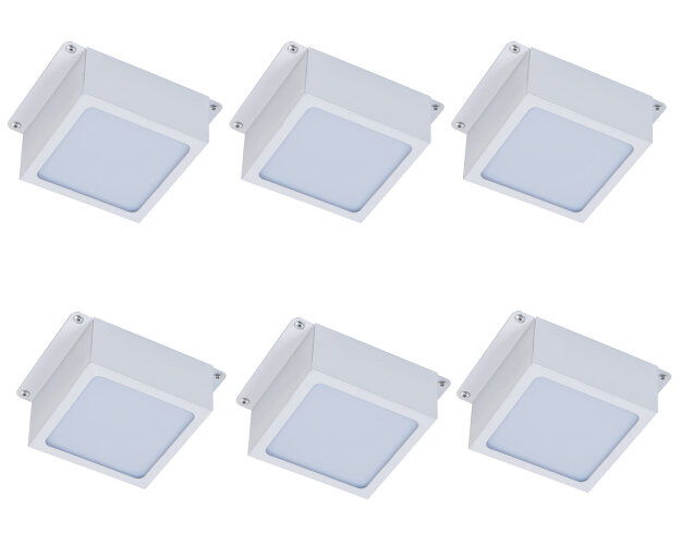 Универсальный офисный светодиодный светильник Грильято комплект 6 шт 48 Вт IP20 100x100x40 мм 4000K Опал - фото