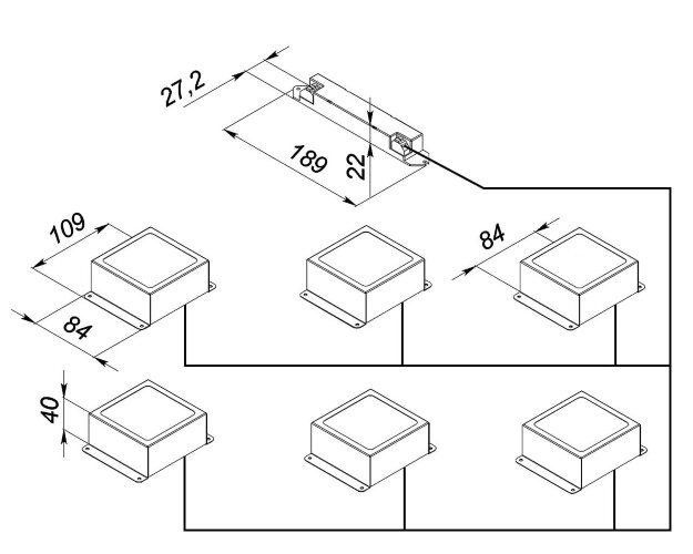 Универсальный офисный светодиодный светильник Грильято комплект 6 шт 48 Вт IP20 100x100x40 мм 4000K Опал - фото 2