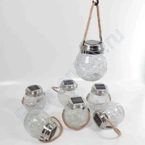 Светильник декоративный горшочек на солнечных батареях, yellow, GOR6 - фото 2.