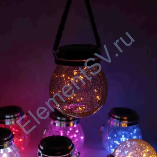 Светильник декоративный горшочек на солнечных батареях, yellow, GOR6 - фото.