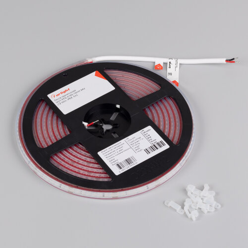Светодиодная лента герметичная DOT-PFS-X160-10mm 24V White6000 (12 W/m, IP68, 5m) (Arlight, 5 лет) - фото 3