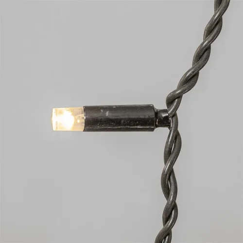Гирлянда Занавес Облегченный c Колпачком 2 x 1 м Тепло-Белый 220В, 200 LED, Провод Черный ПВХ, IP65. Фото 2.
