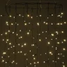 Гирлянда Занавес Облегченный c Колпачком 2 x 1 м Тепло-Белый 220В, 200 LED, Провод Черный ПВХ, IP65. Фото 3.