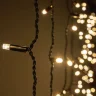Гирлянда Занавес Облегченный c Колпачком 2 x 1 м Тепло-Белый 220В, 200 LED, Провод Черный ПВХ, IP65. Фото 5.