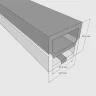Cиликоновая оболочка T1616 S38 (16*16mm, трехстороннее свечение, pcb 10mm) - фото I