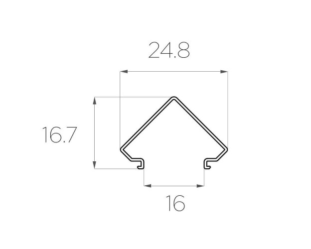 Рассеиватель поликарбонатный для профиля угловой LC-LRM-M24-2 матовый - фото 2