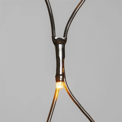 Светодиодная Сеть 2 x 3 м Желтая  24В, 384 LED, Провод Чёрный ПВХ, IP54. Фото 2.