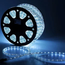 Светодиодный Дюралайт Ø13 мм Белый 220В, 36 LED/м, Свечение 360°, IP65, Бухта 100м