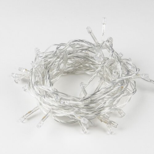 ULD-S0500-050-DTA RED IP20 Гирлянда светодиодная, 5м, 50 светодиодов, Красный свет, Провод прозрачный - фото 3