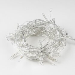 ULD-S0500-050-DTA RED IP20 Гирлянда светодиодная, 5м, 50 светодиодов, Красный свет, Провод прозрачный