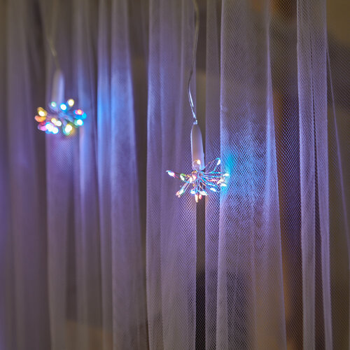 ULD-S0250-200-STA MULTI IP44 STARBURST Гирлянда светодиодная Звезда, 2.5м, 200 светодиодов, Разноцветный свет, Провод прозрачный - фото 5