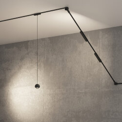 Светильник для трека Air, серия Hang 3000 со светодиодом, ?80*76мм, 48V DC, 5W, RA?95, 120°, 3000K, IP20, черный, алюминий, Denkirs DK5316-BK