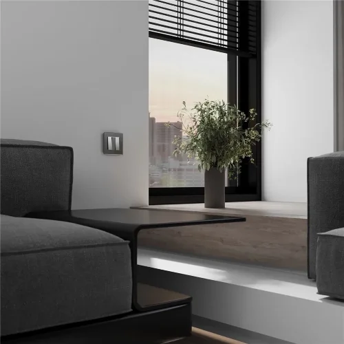 Выключатель трехклавишный (серебряный матовый) W1130065 - фото 2