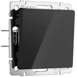 Выключатель одноклавишный проходной (черный акрил) W1112048