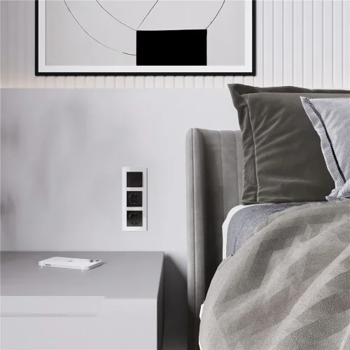 Выключатель одноклавишный проходной (черный акрил) W1112048 - фото 3