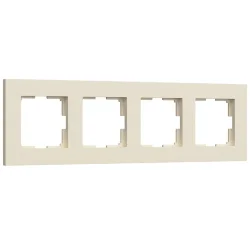 Рамка из поликарбоната на 4 поста Slab айвори софт W0042962