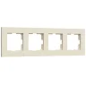 Рамка из поликарбоната на 4 поста Slab айвори софт W0042962 - фото