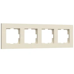 Рамка из поликарбоната на 4 поста Slab айвори софт W0042962