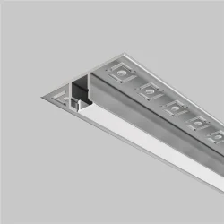 Алюминиевый профиль встраиваемый скрытого монтажа 53×13 (Серебро, 2 м), ALM-5313B-S-2M (Серебро)