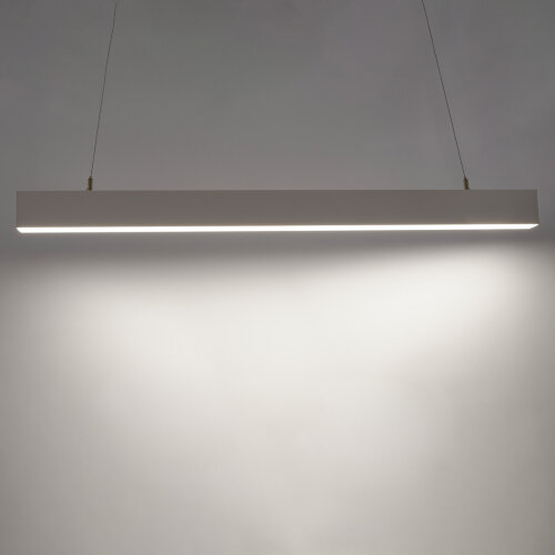 ULO-K10D 30W-3000K-L120 IP40 WHITE Светильник линейный светодиодный подвесной, Теплый белый свет 3000K, 3360Лм, Алюминий, Цвет белый, TM Uniel - фото 6