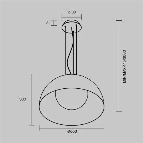 Подвесной светильник Batten 3000К 33Вт (Черный) - фото 6
