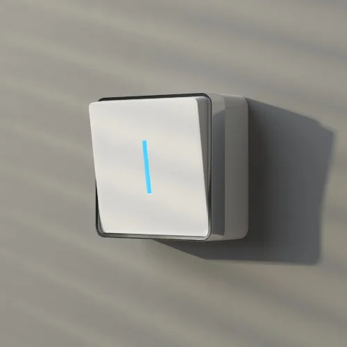 Выключатель одноклавишный с подсветкой Gallant белый W5010101 - фото 2