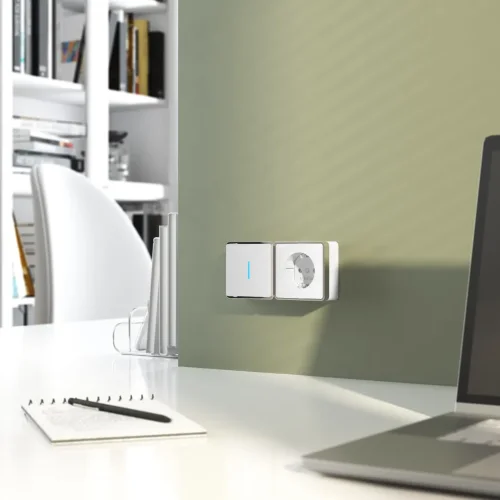 Выключатель одноклавишный с подсветкой Gallant белый W5010101 - фото 3