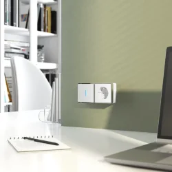 Выключатель одноклавишный с подсветкой Gallant белый W5010101